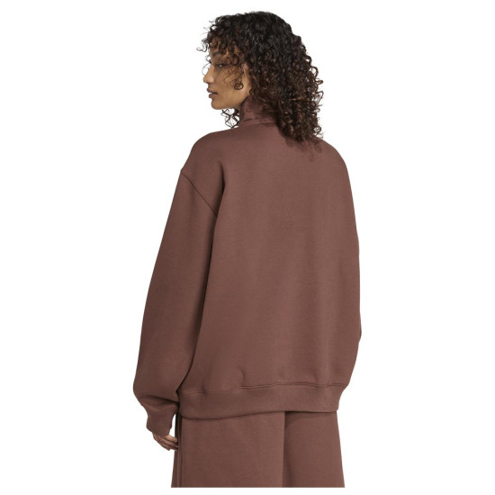 Adidas Γυναικείο φούτερ Essentials Linear 1/4-Zip Oversized Sweatshirt